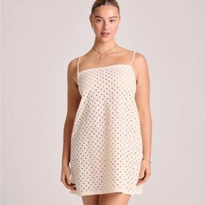 ☀️ NWT Vitamin A x Target Ivory Eyelet Mini Cover-Up Dress